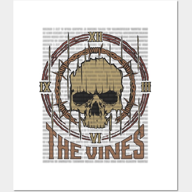 The Vines Vintage Skull Wall Art by darksaturday